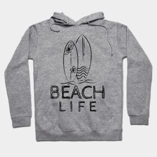 Beach Life Fun Summer, Beach, Sand, Surf Design. Hoodie